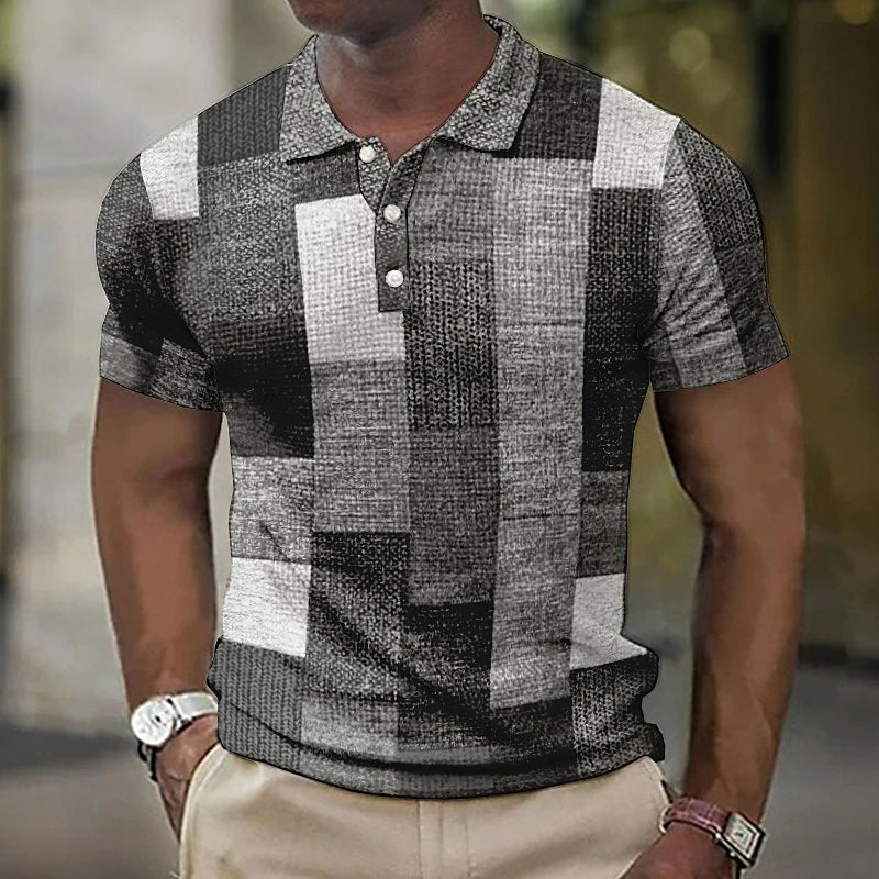 Marek™ Wielokolorowa Polo W Nowoczesnym Stylu