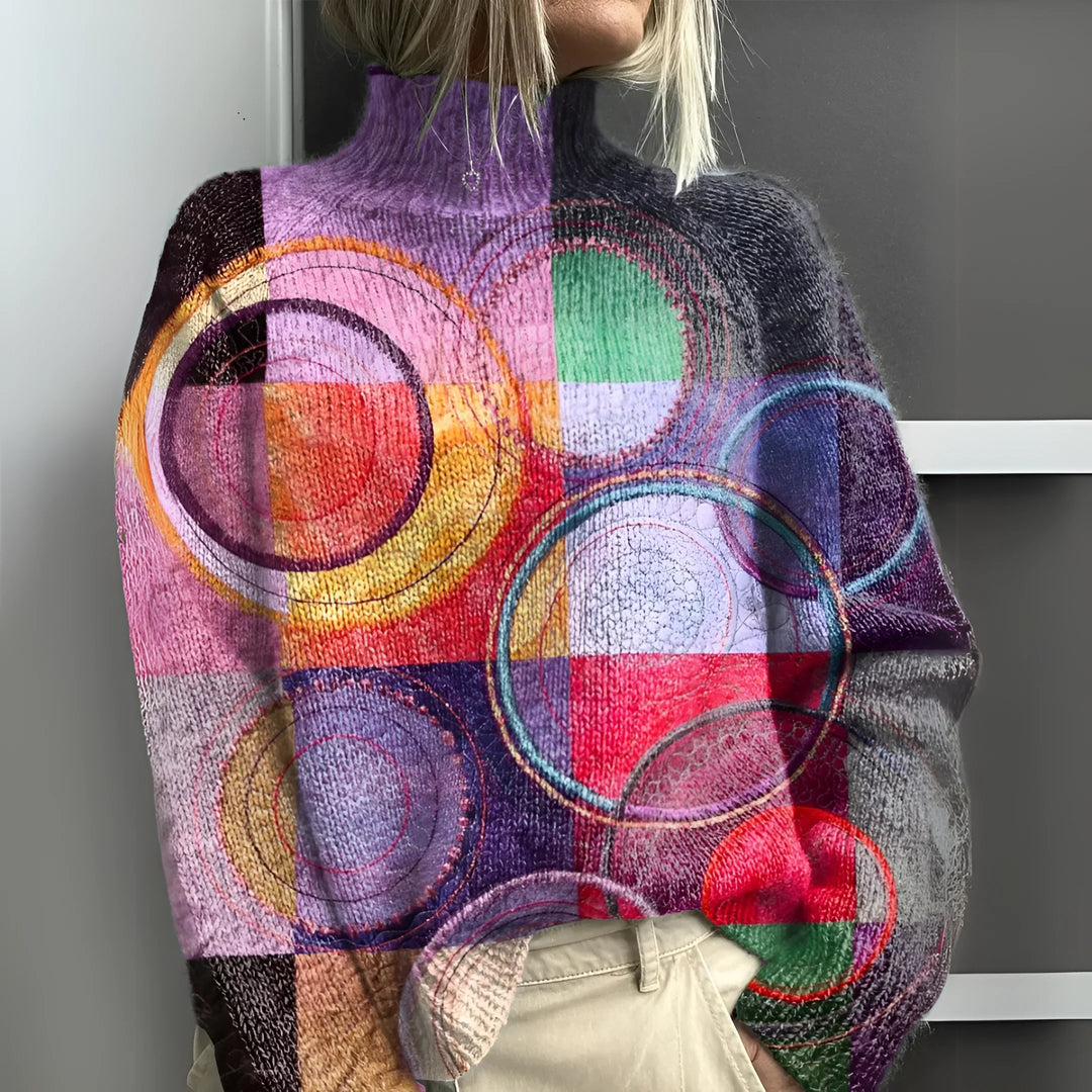 Sędomira - Colorblock Dzianinowy Golf