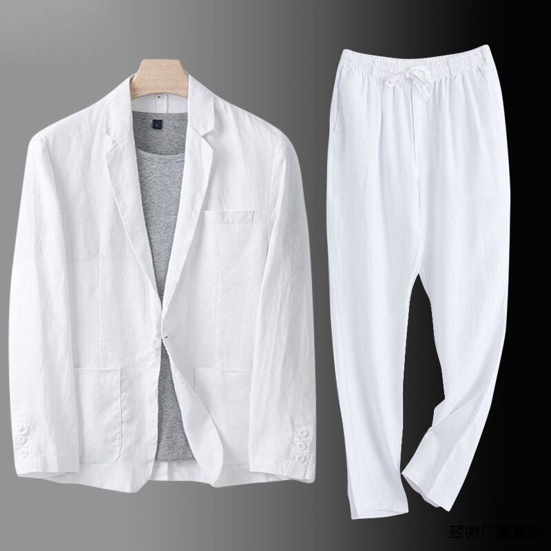 Grzegorz™ | Elegancki Garnitur Lnian