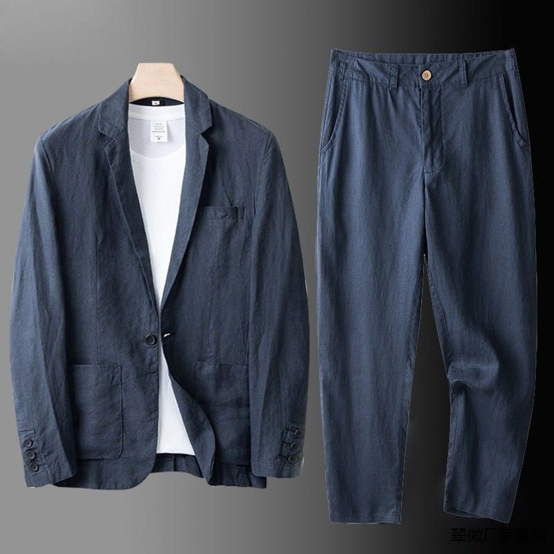 Grzegorz™ | Elegancki Garnitur Lnian