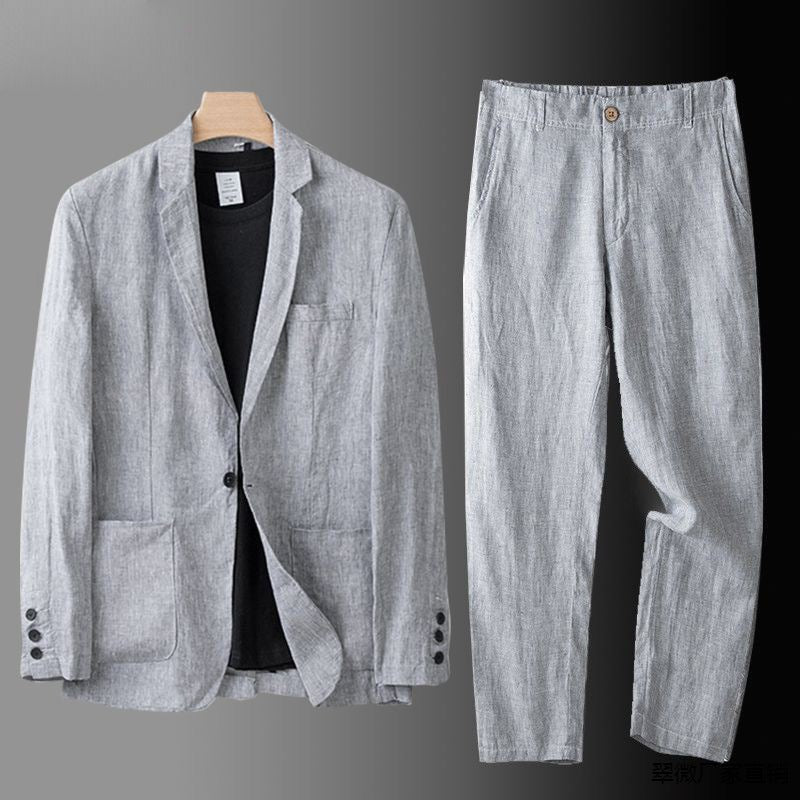 Grzegorz™ | Elegancki Garnitur Lnian