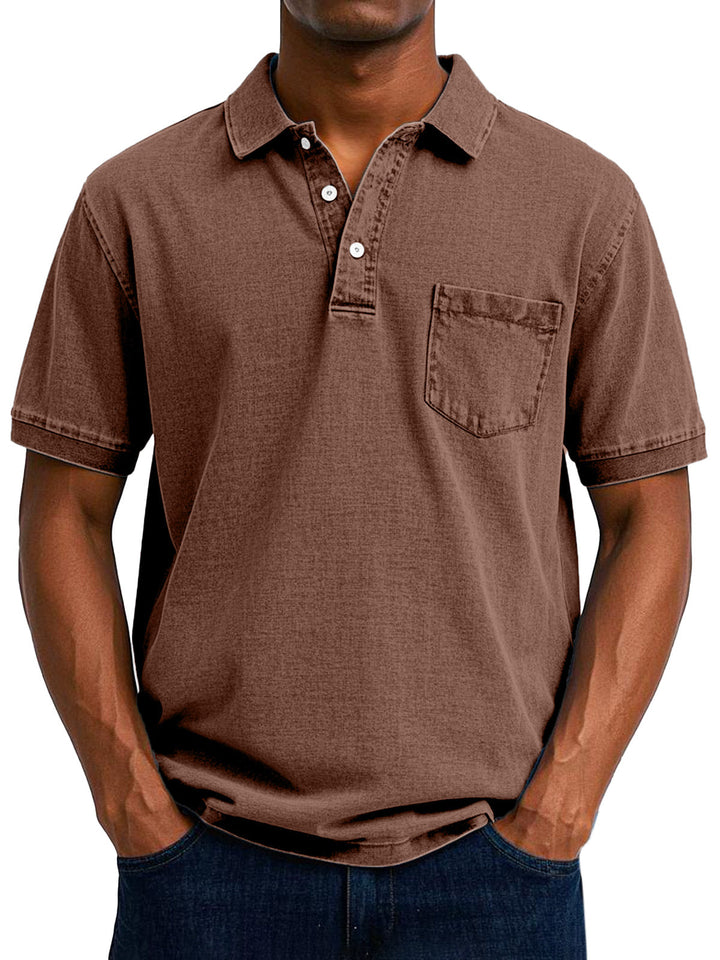 Robert™  | Vintage Polo Koszula na Luzie dla Mężczyzn