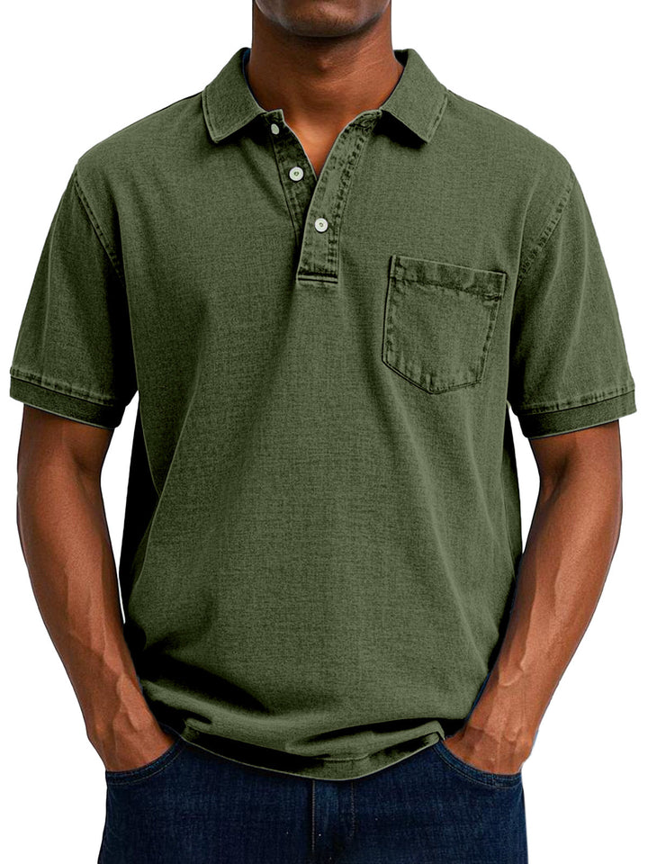 Robert™  | Vintage Polo Koszula na Luzie dla Mężczyzn