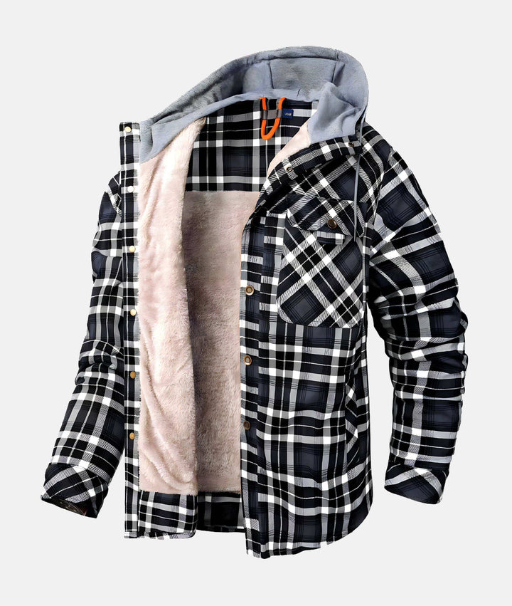 Gniewosława - Casualowa flanelowa kurtka w kratę dla kobiet