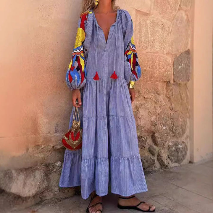 Adrianna - Boho Maxi Sukienka dla Kobiet