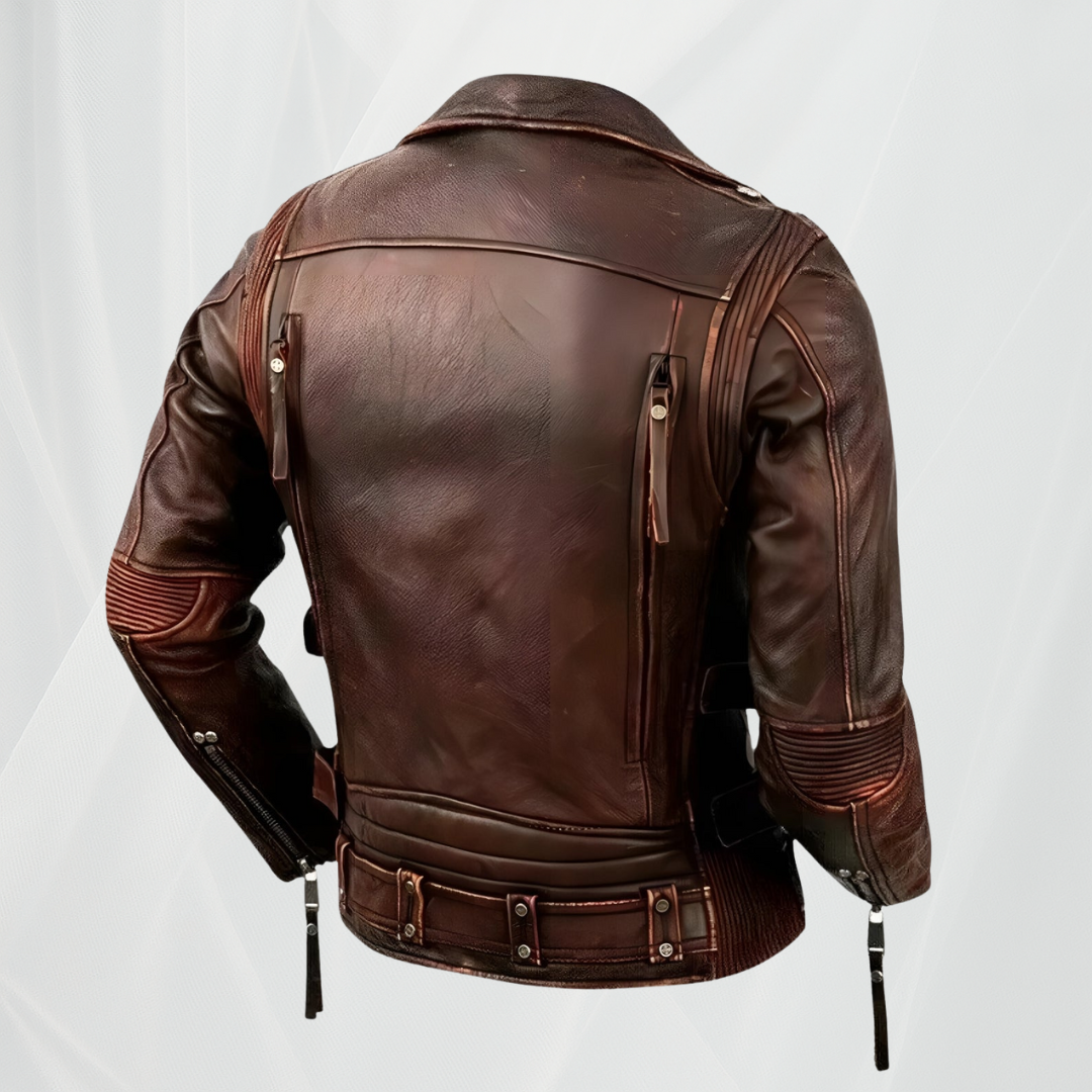 Modari | Kurtka Bomber Vintage z Owczanej Skóry
