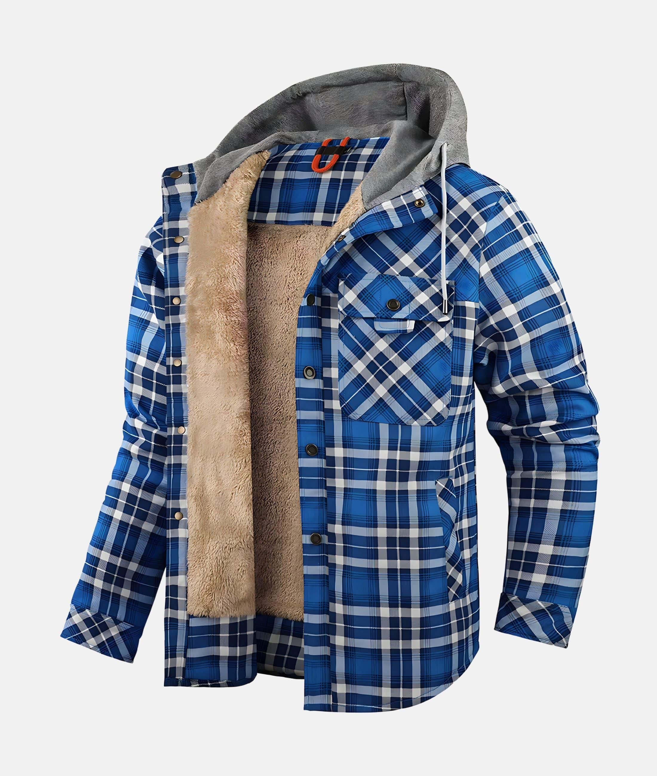 Gniewosława - Casualowa flanelowa kurtka w kratę dla kobiet