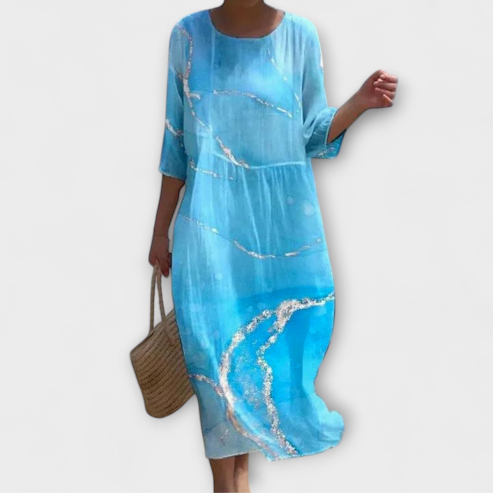 Aneta - Stylowa Sukienka Maxi w Kwiaty