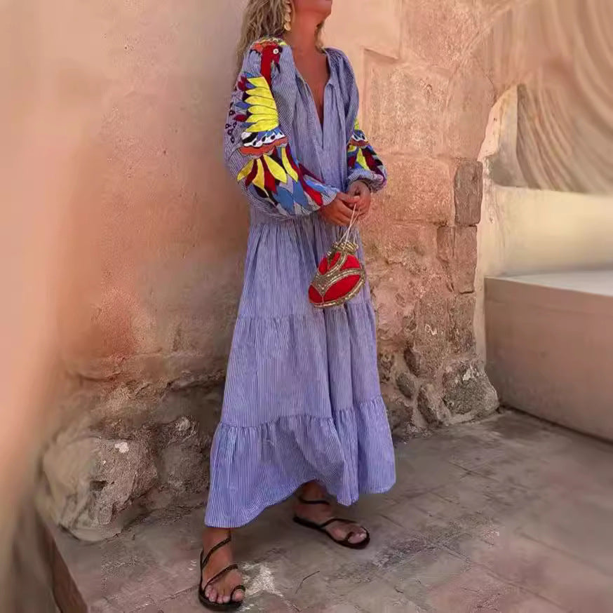 Adrianna - Boho Maxi Sukienka dla Kobiet