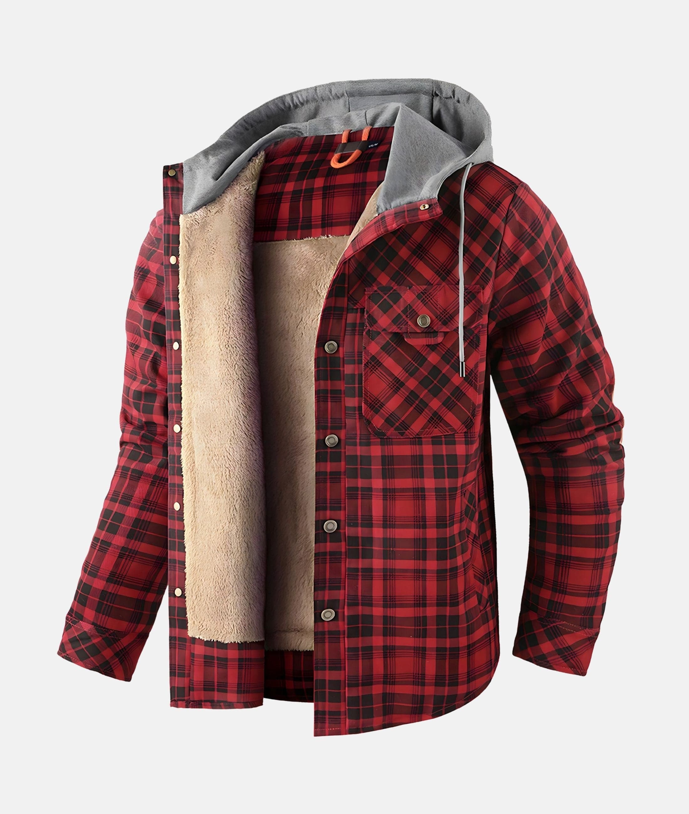 Gniewosława - Casualowa flanelowa kurtka w kratę dla kobiet