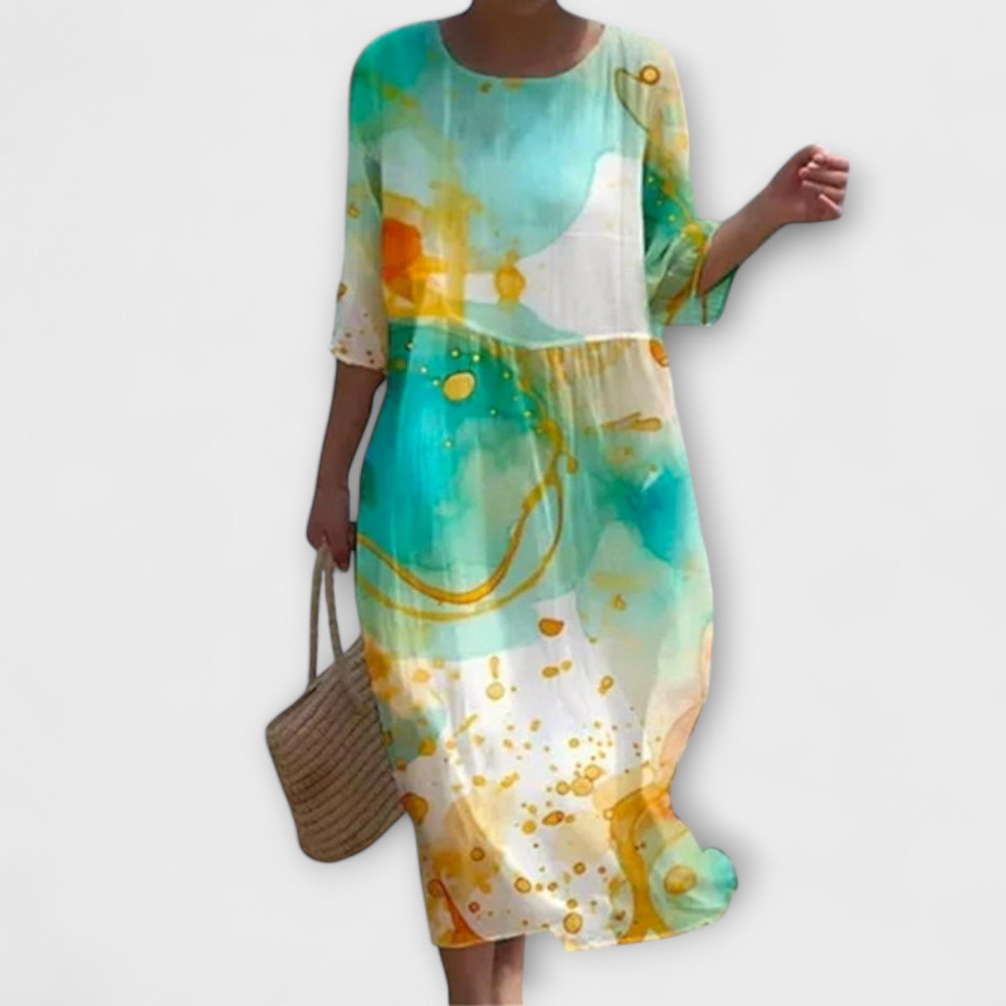Aneta - Stylowa Sukienka Maxi w Kwiaty