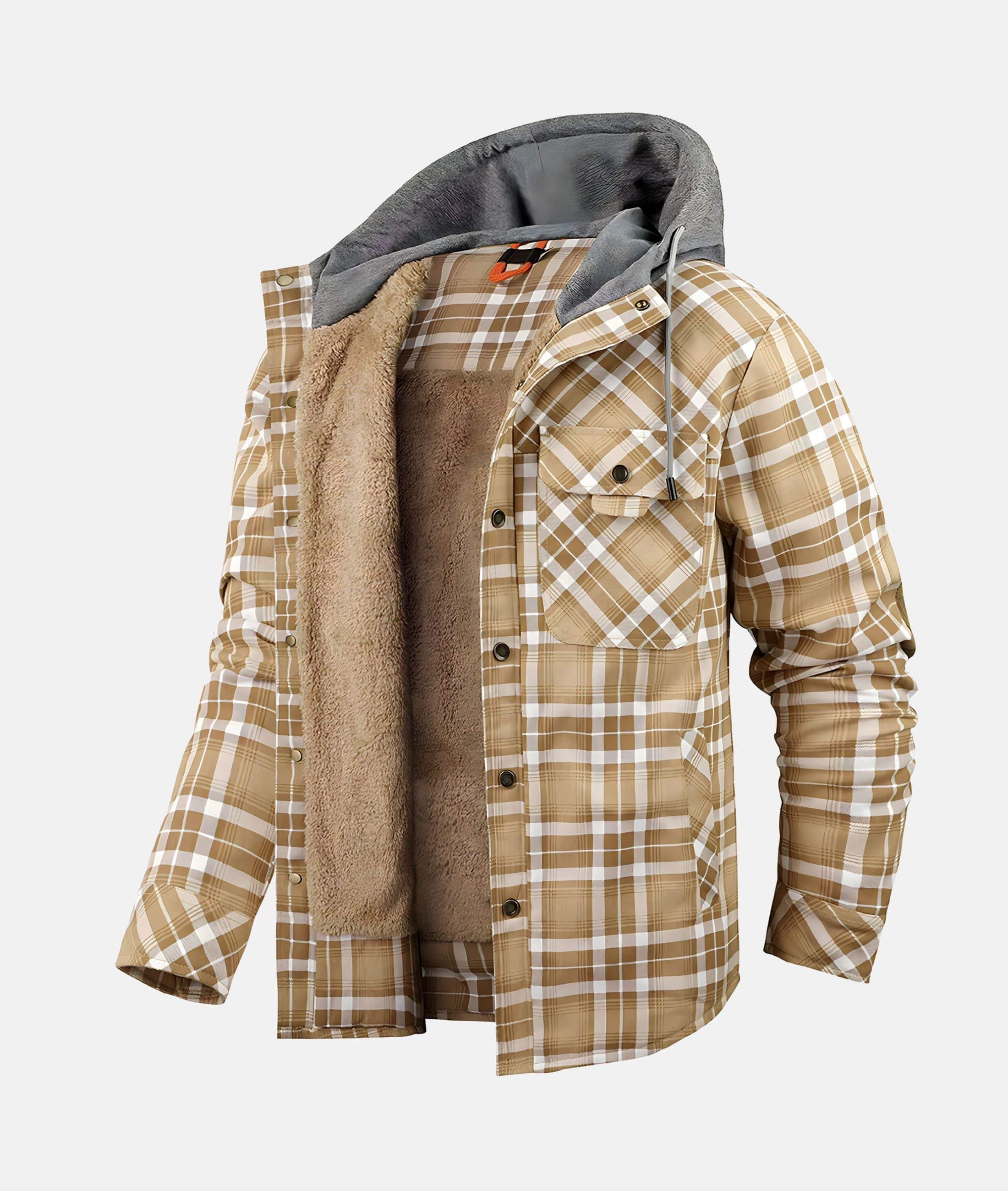 Gniewosława - Casualowa flanelowa kurtka w kratę dla kobiet