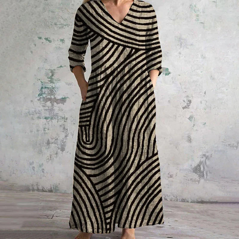 Magdalena™ | Sukienka w paski vintage