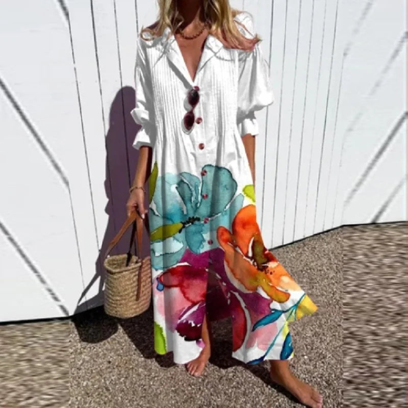 Augustyna - Komfortowa sukienka w stylu boho dla kobiet
