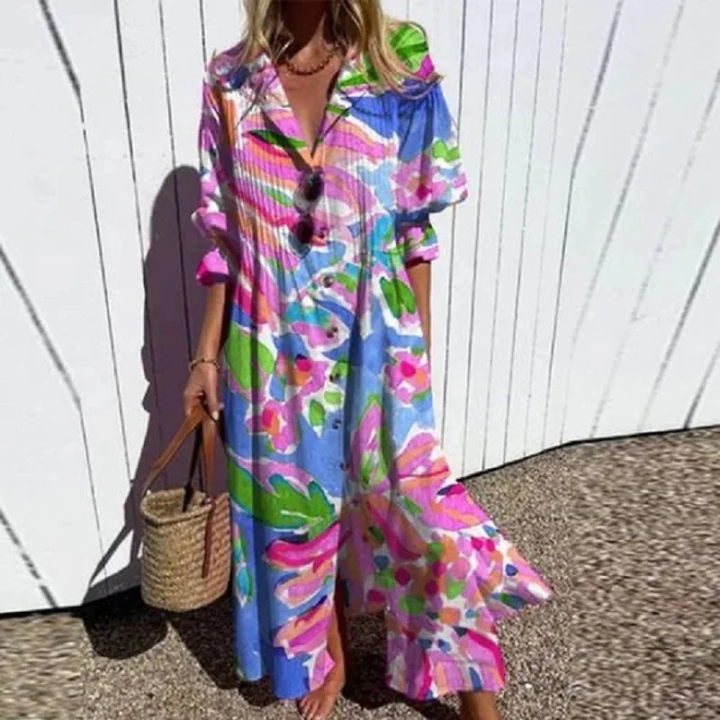 Augustyna - Komfortowa sukienka w stylu boho dla kobiet