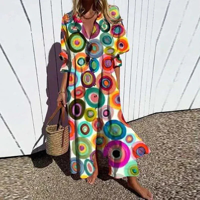 Augustyna - Komfortowa sukienka w stylu boho dla kobiet