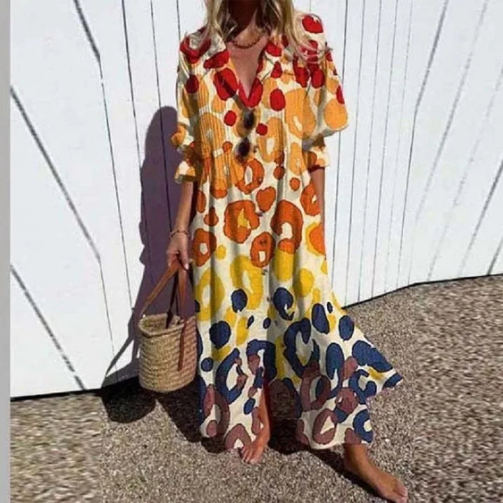 Augustyna - Komfortowa sukienka w stylu boho dla kobiet