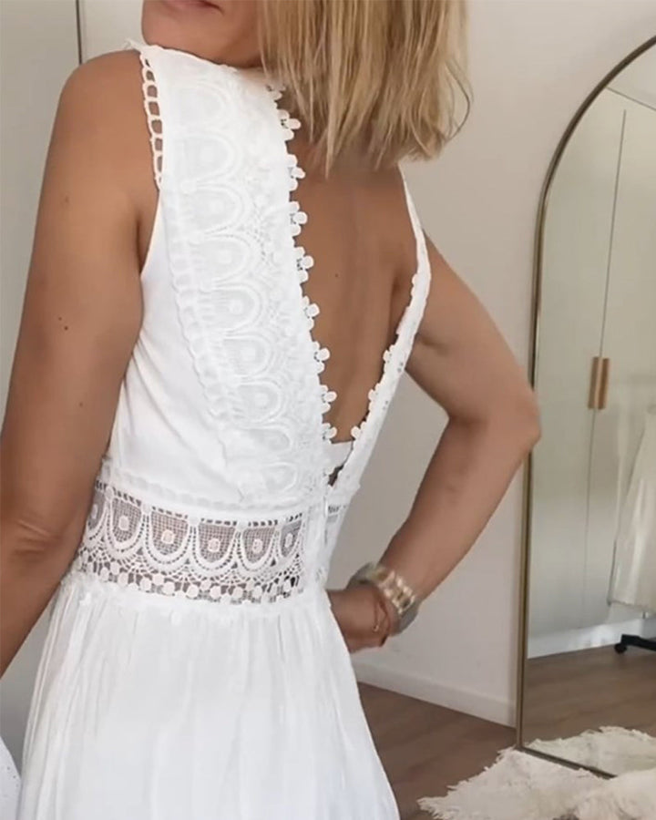 Otylia - Szykowna sukienka z dekoltem w serek dla kobiet