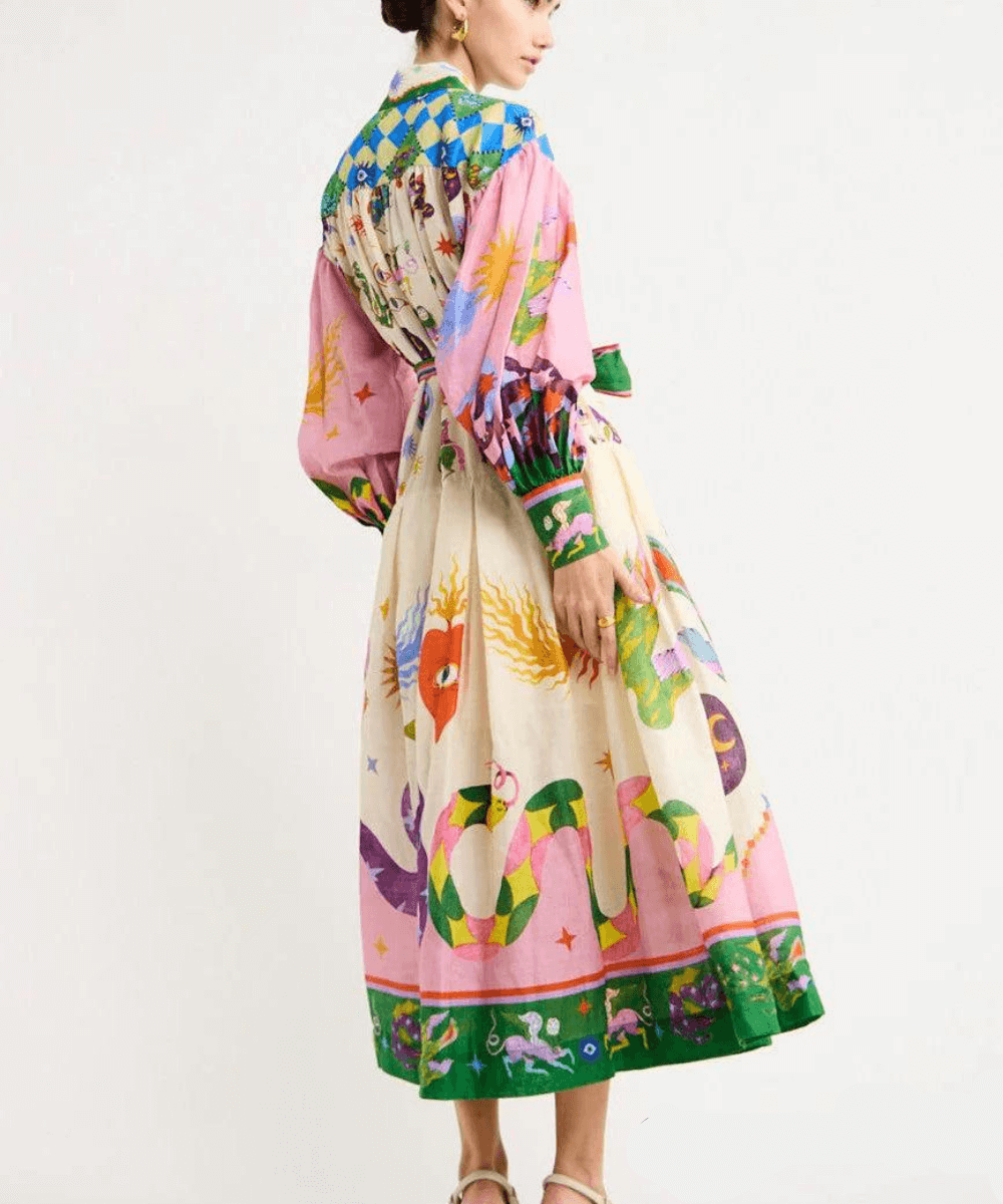 Ewunia - Elegancka Włoska Inspirowana Sukienka Maxi Dla Kobiet