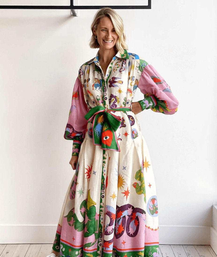 Ewunia - Elegancka Włoska Inspirowana Sukienka Maxi Dla Kobiet