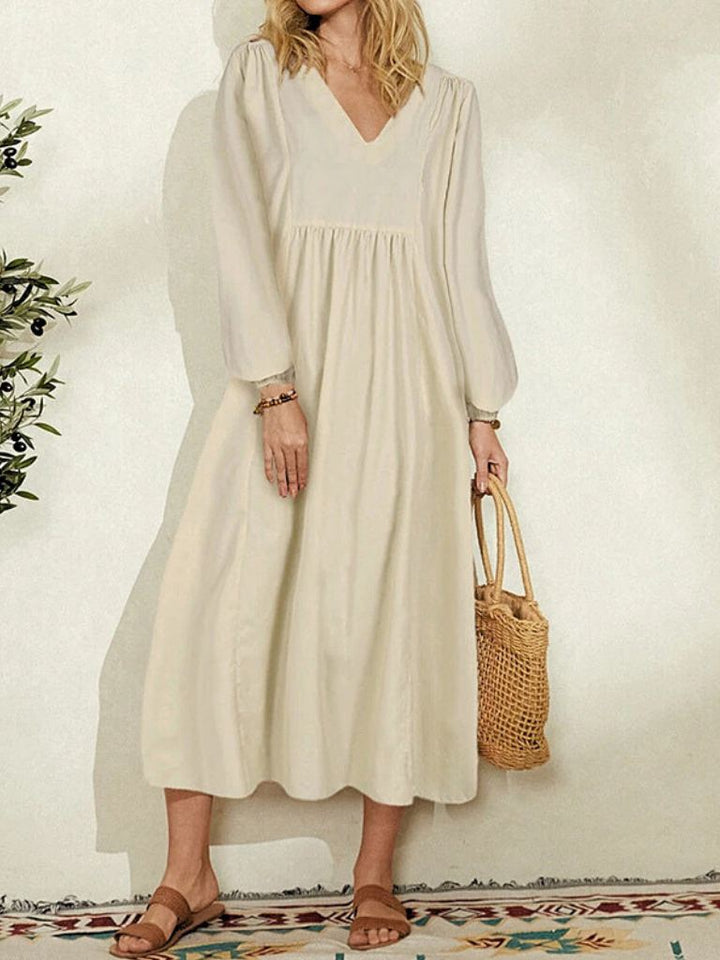 Emmilia - Elegancka Długa Sukienka Z Długimi Rękawami Dla Kobiet