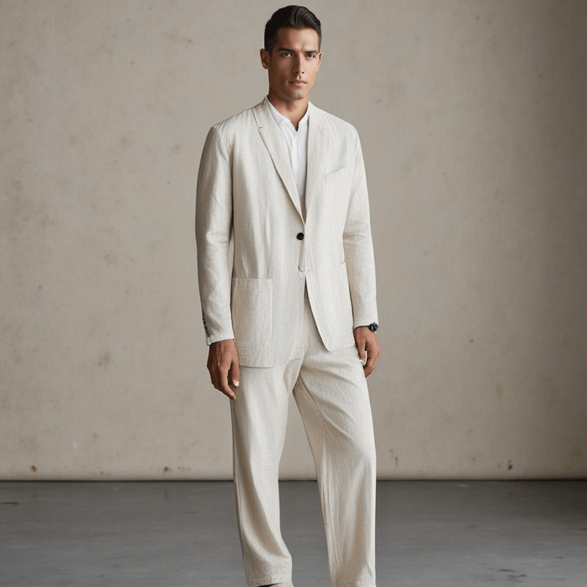 Grzegorz™ | Elegancki Garnitur Lnian